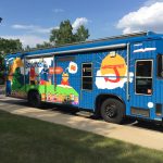 The Library Bookmobile at a neighborhood stop