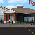 Rendering of proposed third Ypsilanti Library Branch on North Harris Road at MacArthur