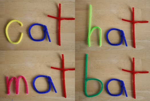 Pipe cleaner letters