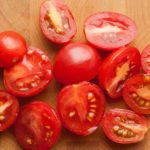 cherry tomatoes sliced in half