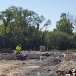 construction progress on new library