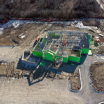 Overhead view of Superior library construction