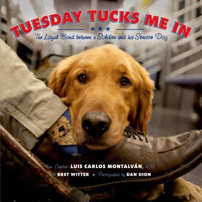 Tuesday Tucks Me In: The Loyal Bond between a Soldier and his Service Dog. A service dog rests its head on a person's foot.