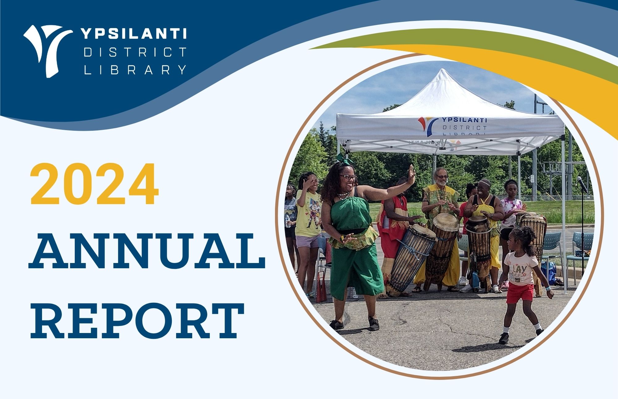 Young people singing is the featured image on the cover of the YDL Annual Report 2017